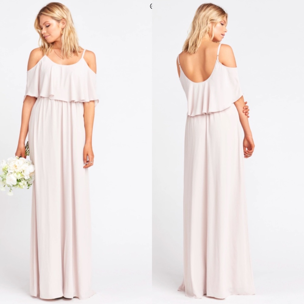 SHow me your mumu Caitlin RUffle Maxi Dress S